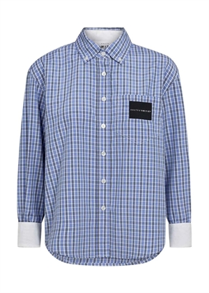 Contrast color check skjorte Blue HAUTE L\'AMITIÈ